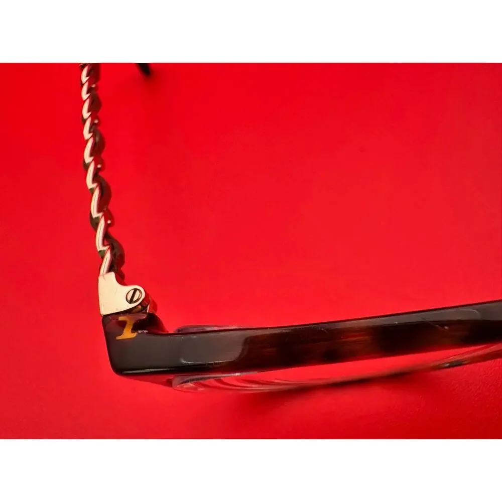 Chanel 3221-Q Gold Tone Intertwine Chain Link Tortoise 51-15-135 Eye Glasses